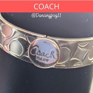 Coach Est. 1941 Signature Silver Bangle Bracelet
